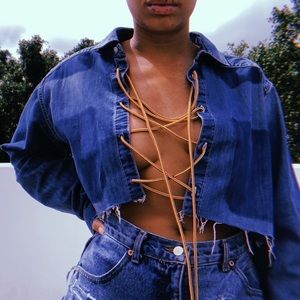 See by Chloe patchwork denim shirt